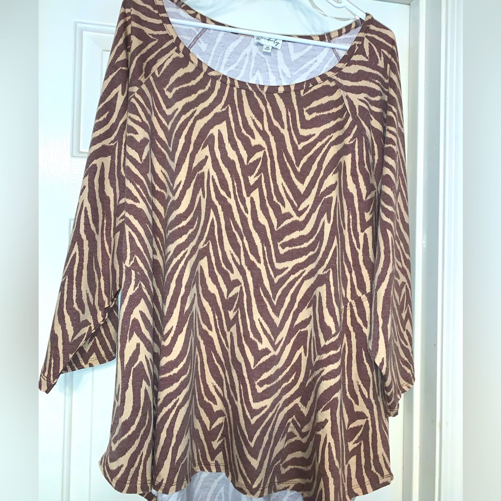 Zebra blouse from Belk